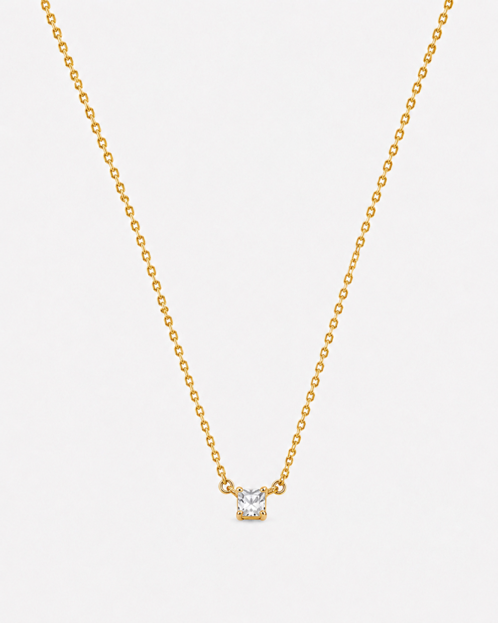 Princess Solitaire Necklace