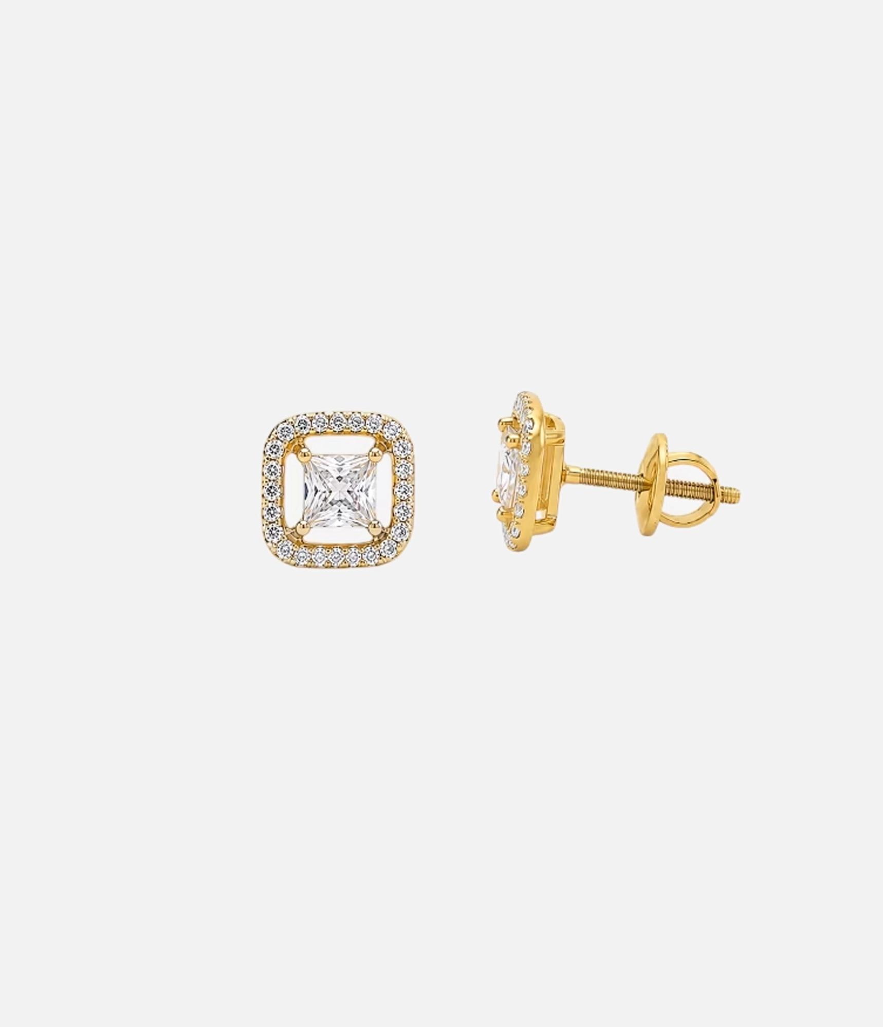 Classic Square Halo Solitaire Studs_02
