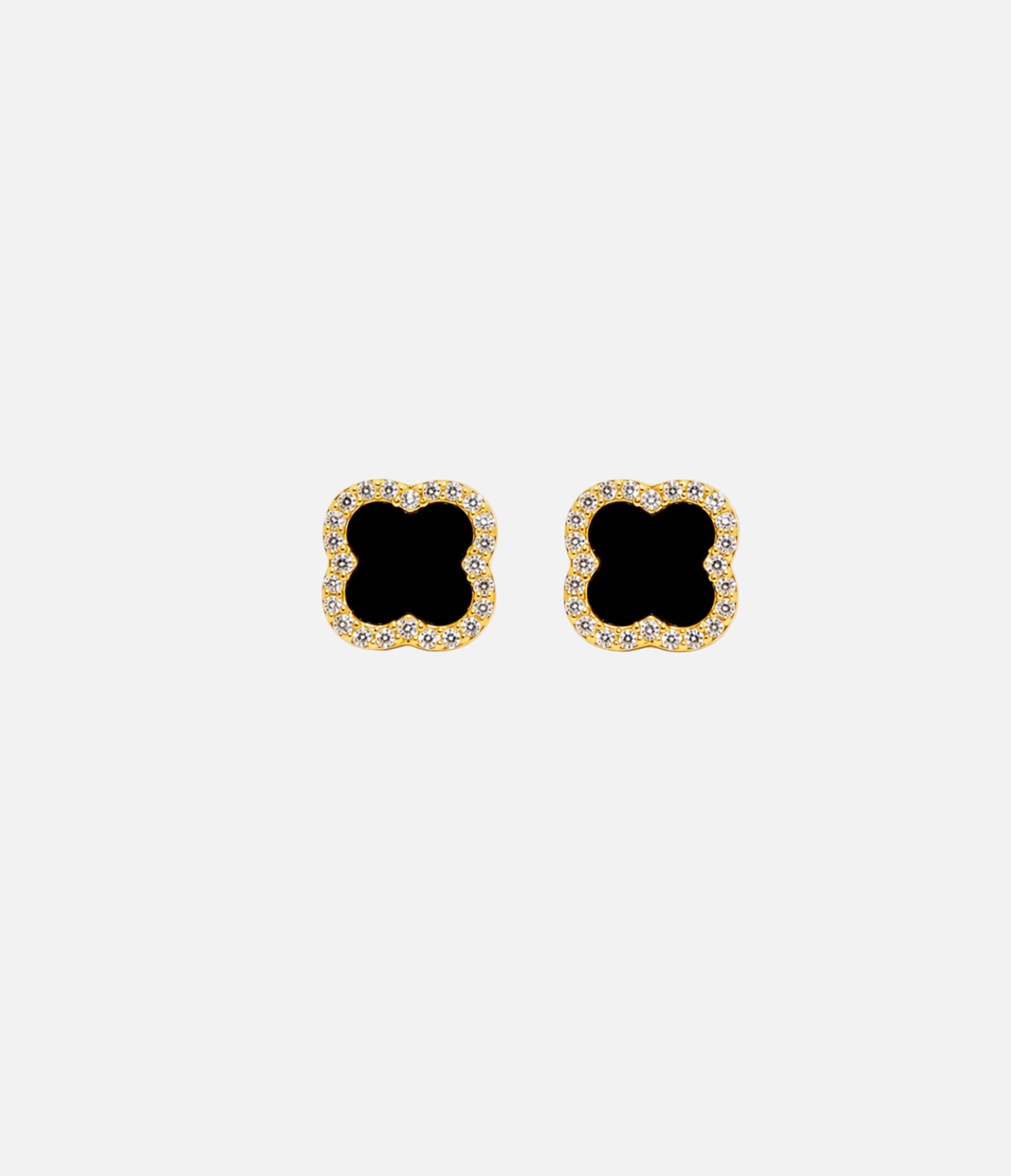 Midnight Clover Stud Earrings_01