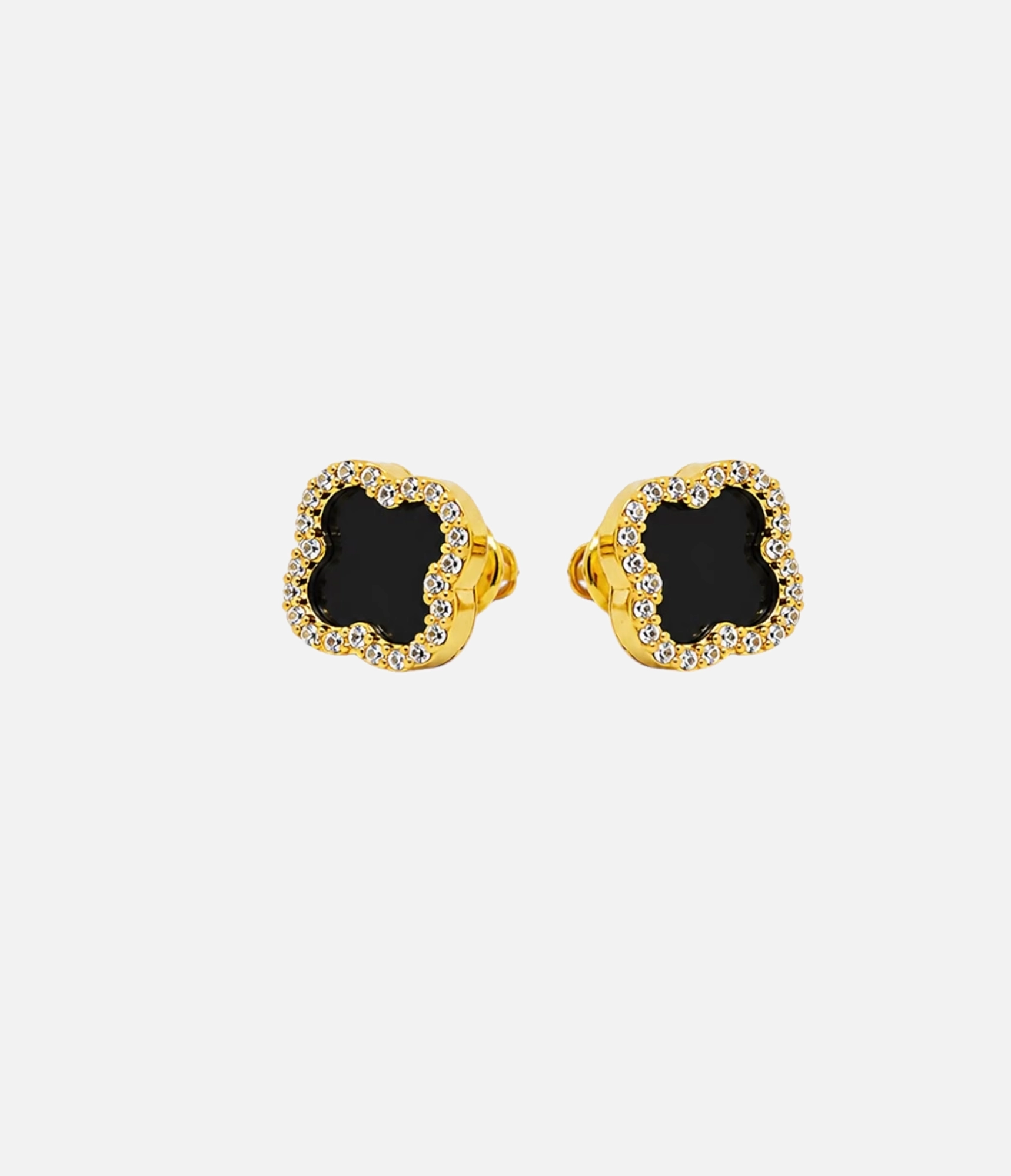 Midnight Clover Stud Earrings_03