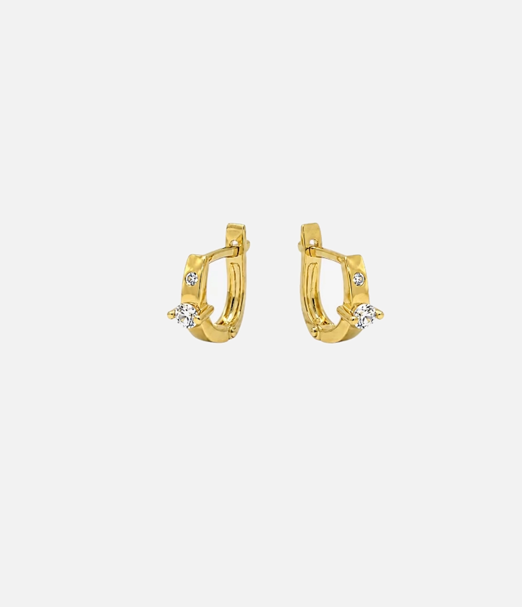 Modern Solitare Huggie Earrings_02
