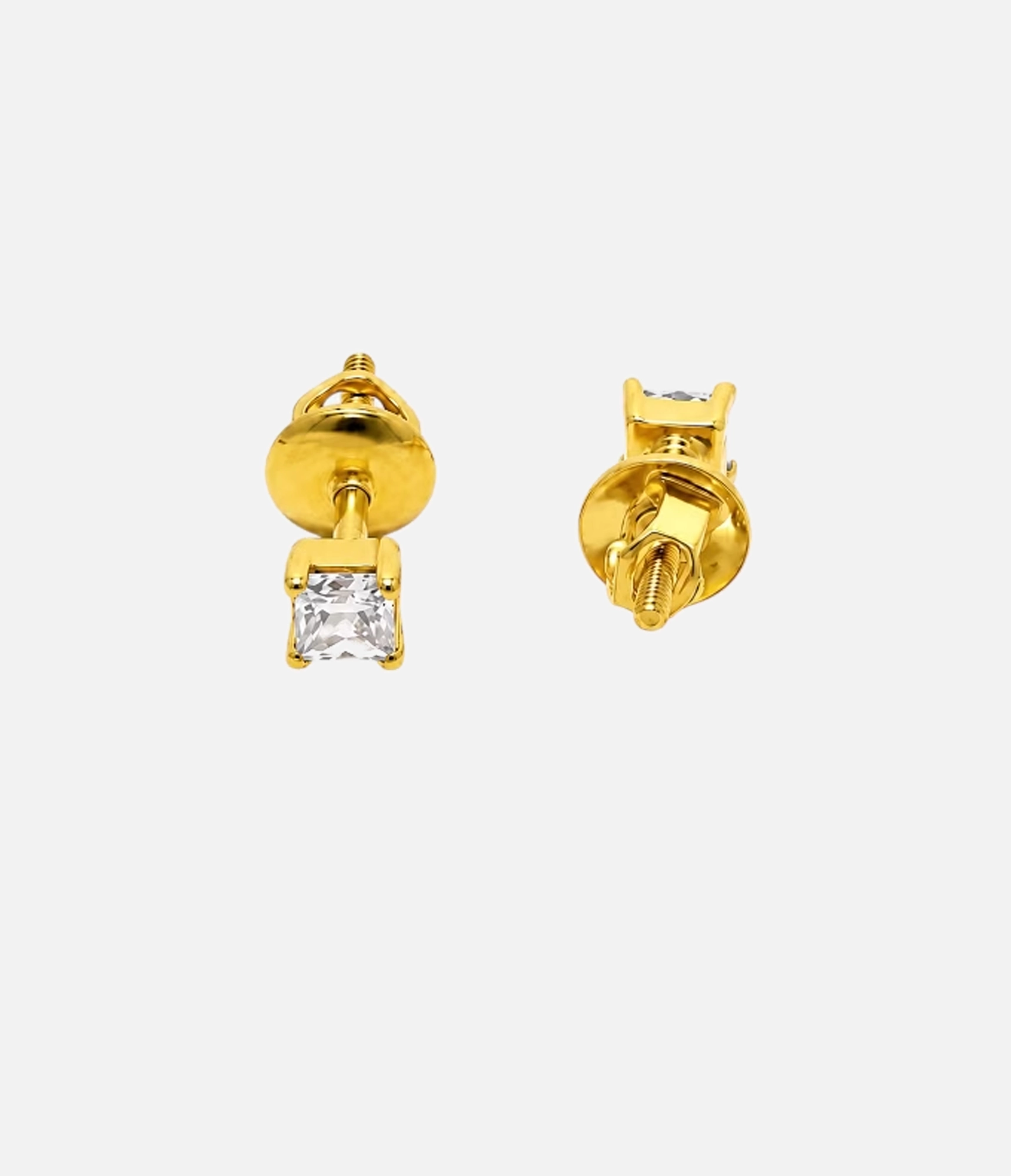 Princess Solitaire Stud Earrings_04