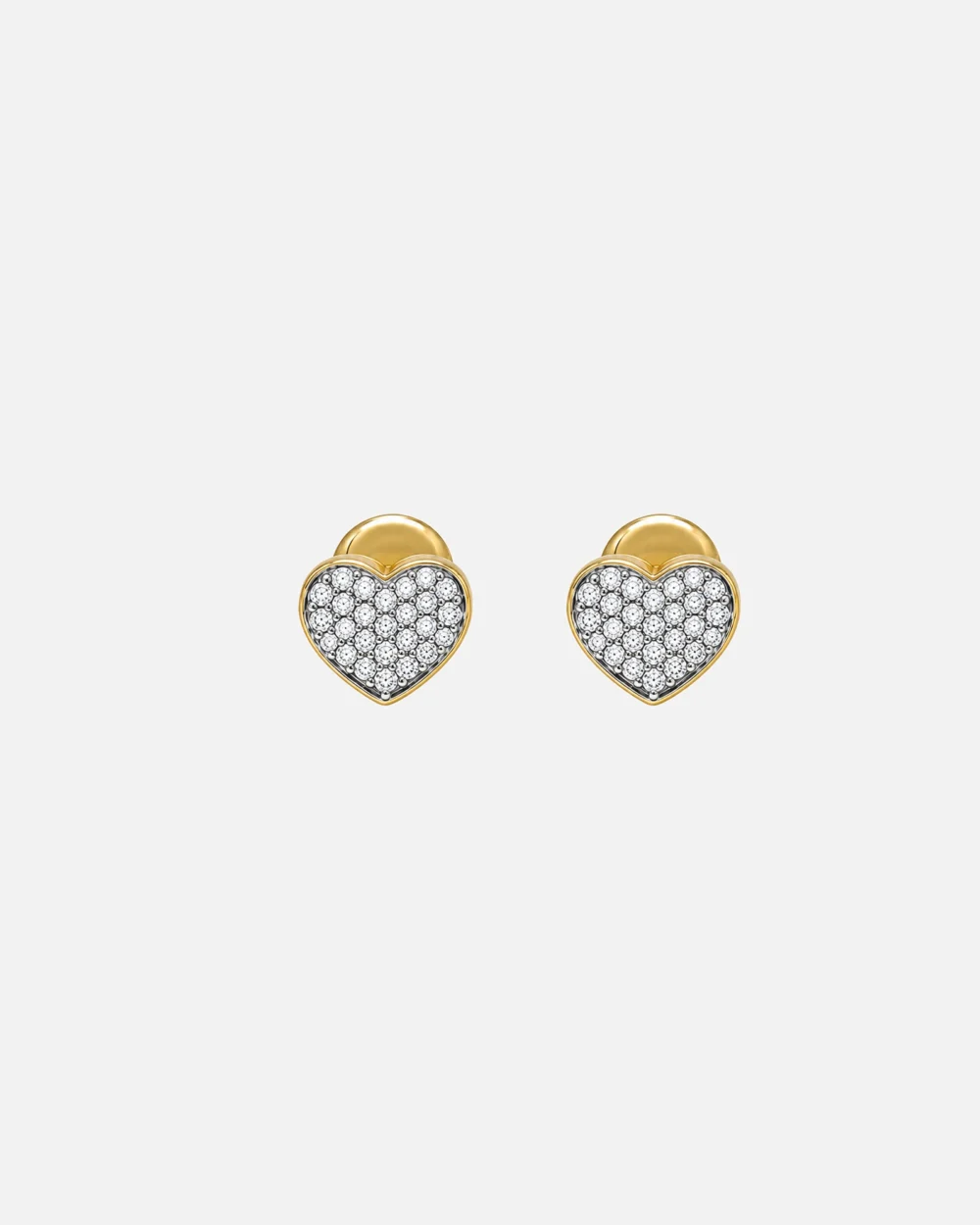 Sweetheart Pave Stud Earrings