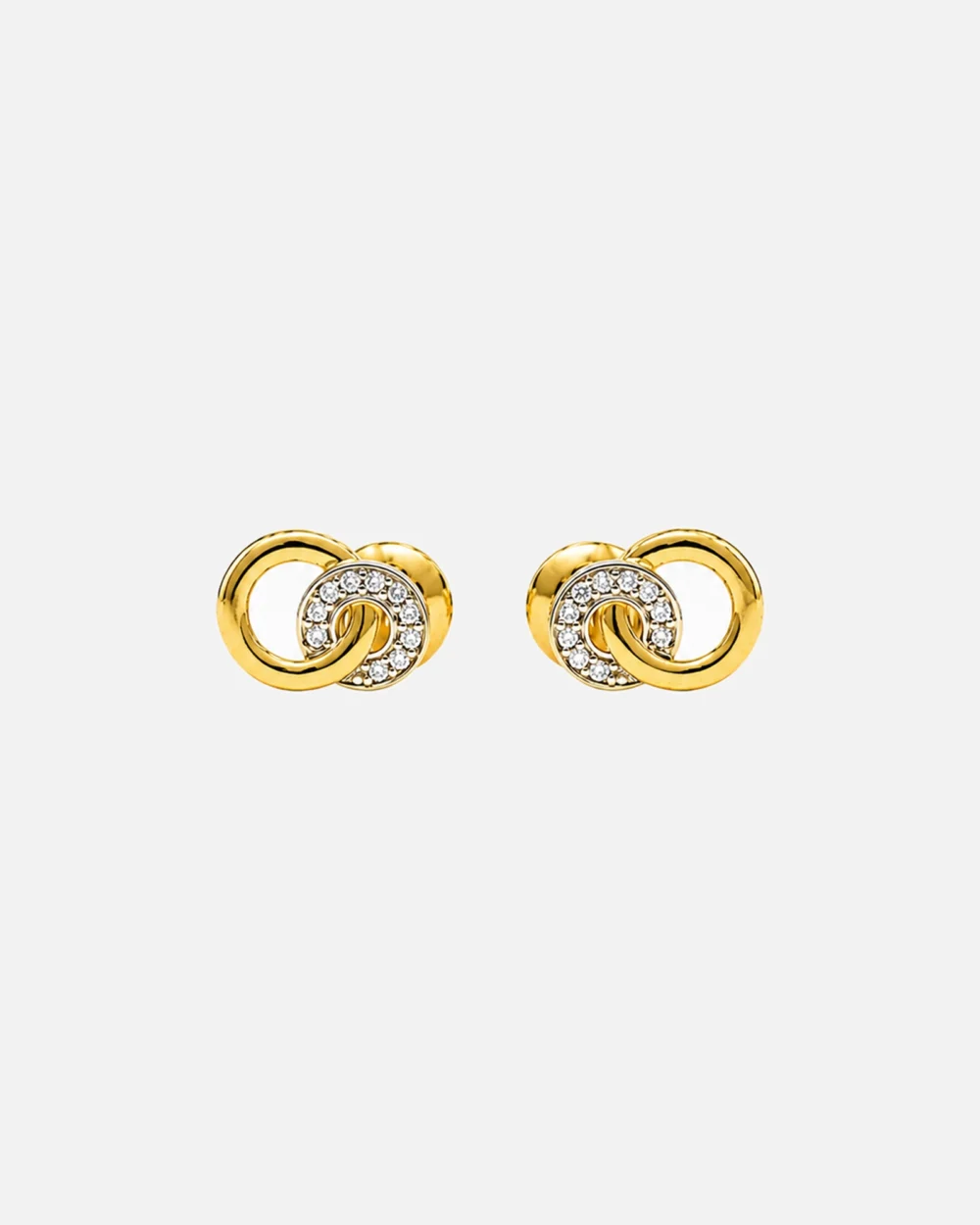 Interlocking circle Stud Earrings