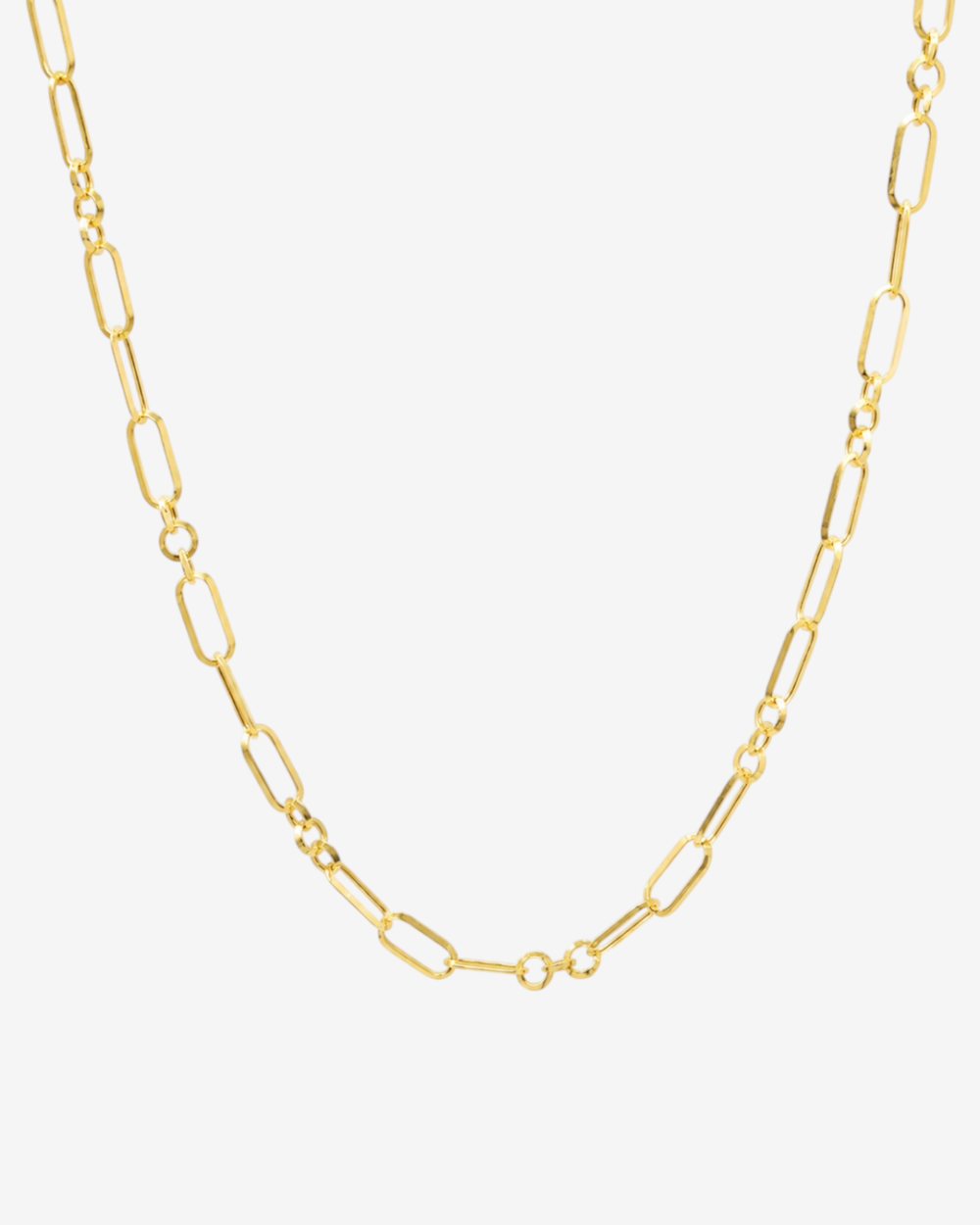 Minimal Open-Link Gold Chain