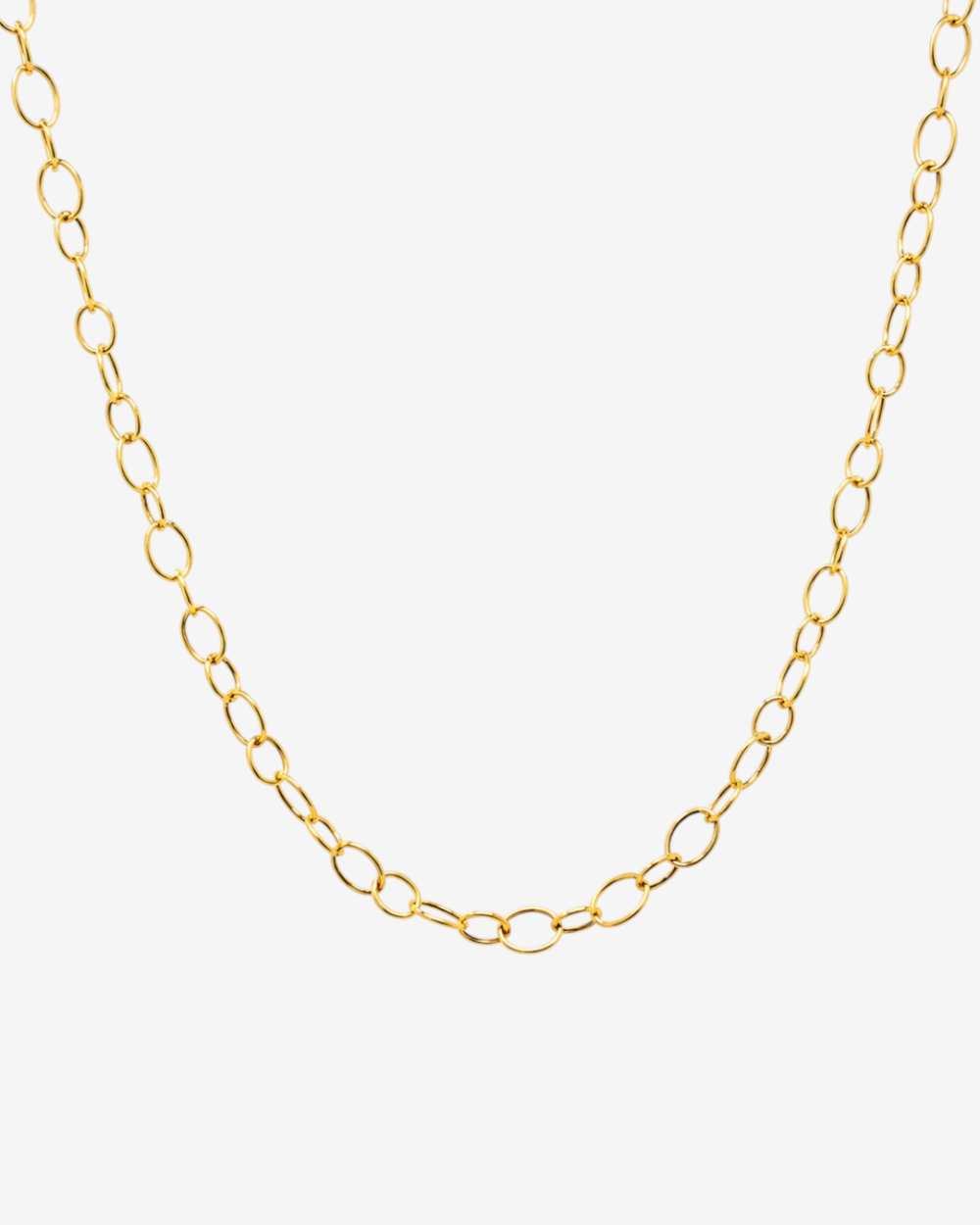 Mixed Oval-Link Gold Chain