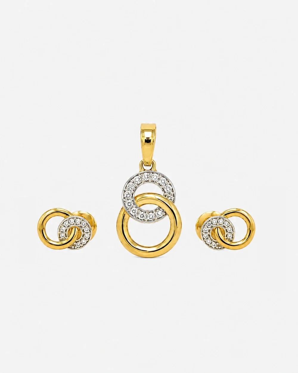 Interlocking circle pendent Set