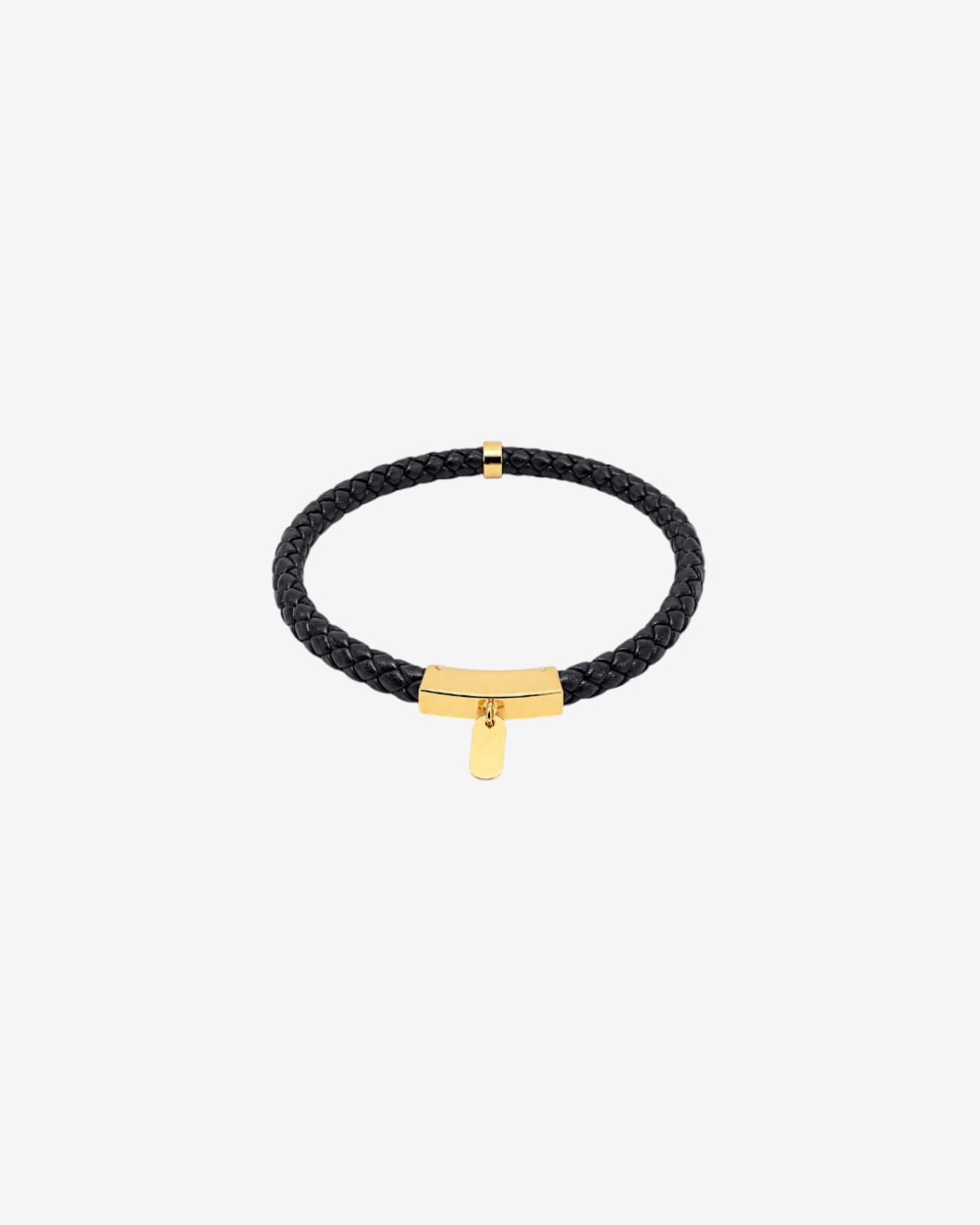 Braided Black Cord & Gold Bracelet